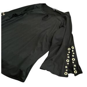 Inner Circle Black Shirt with Gold Rivets 2X
